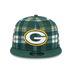 New Era Green Bay Packers 9FIFTY 950  Statement Sideline Plaid Snapback Hat
