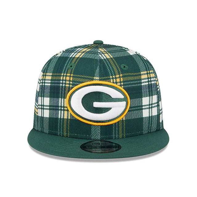 New Era Green Bay Packers 9FIFTY 950  Statement Sideline Plaid Snapback Hat