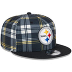 New Era Pittsburgh Steelers 9FIFTY 950 Sideline Statement Plaid Snapback Hat