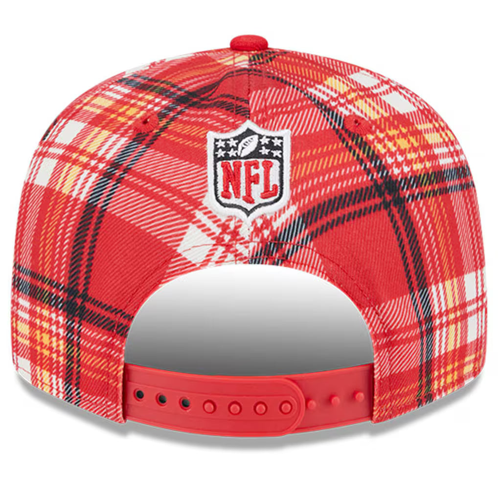 New Era Kansas City Chiefs 9FIFTY 950 Sideline Statement Plaid Snapback Hat