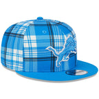 New Era Detroit Lions 9FIFTY 950 Sideline Statement Plaid Snapback Hat