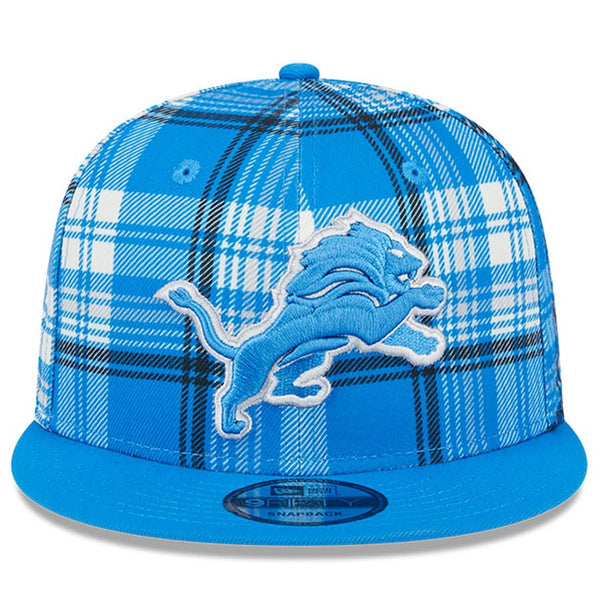 New Era Detroit Lions 9FIFTY 950 Sideline Statement Plaid Snapback Hat