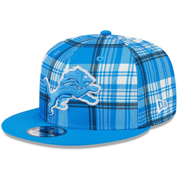 New Era Detroit Lions 9FIFTY 950 Sideline Statement Plaid Snapback Hat