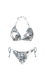 Phax Reversible Tie Side Latin Bikini Bottom- Toile Print & Stripe