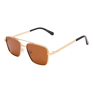 I-SEA Brooks Women's Polarized Sunglasses - Gold Frame/Brown Lens