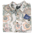Billabong Men's Sundays Short Sleeve Button Up - Grey Floral Print