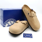 Birkenstock Boston Oiled Leather Sandals - Tobacco Brown - BeachToBlvd