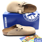Birkenstock Boston Oiled Leather Sandals - Tobacco Brown - BeachToBlvd