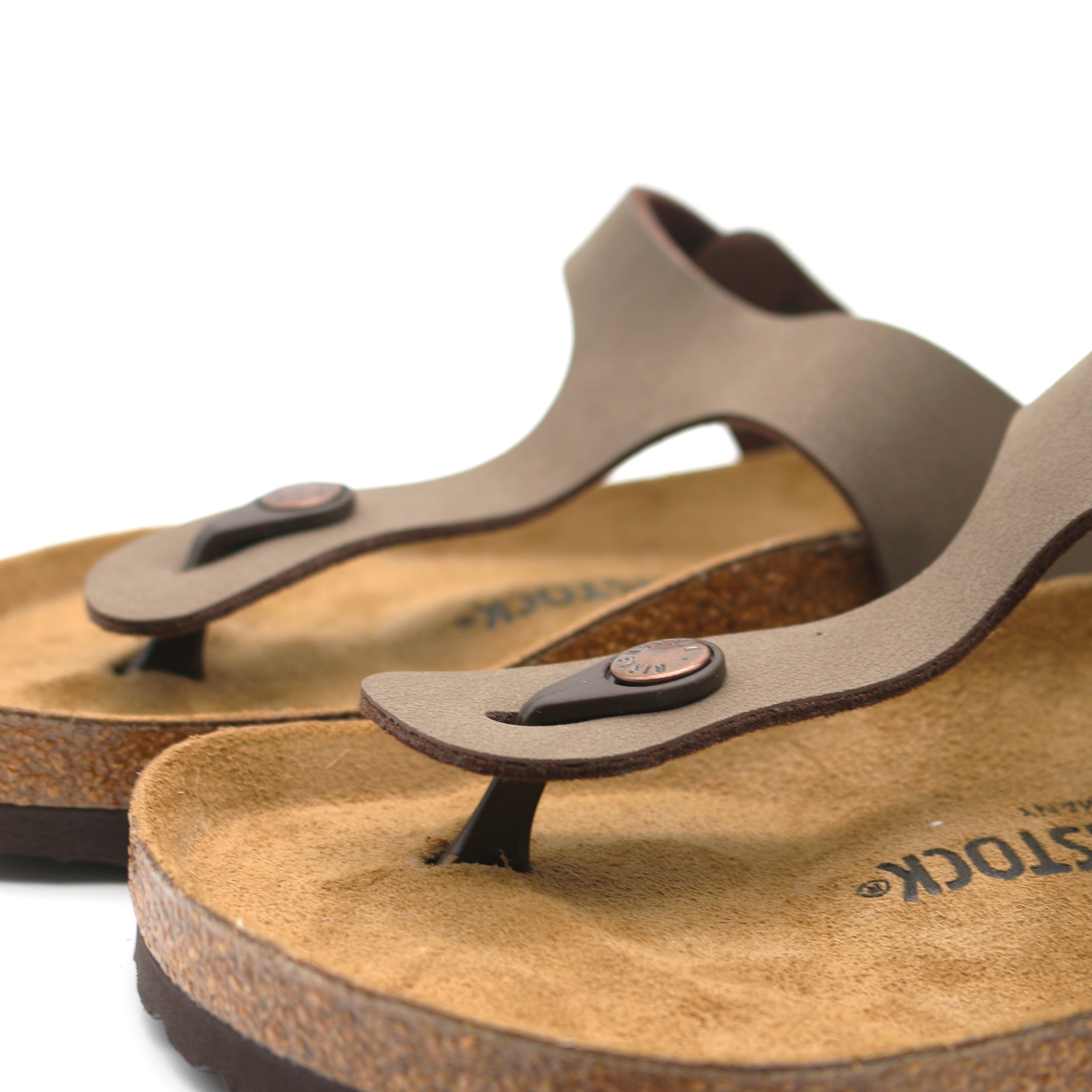 Birkenstock Gizeh Core Birko-Flor Sandals Mocca - BeachToBlvd