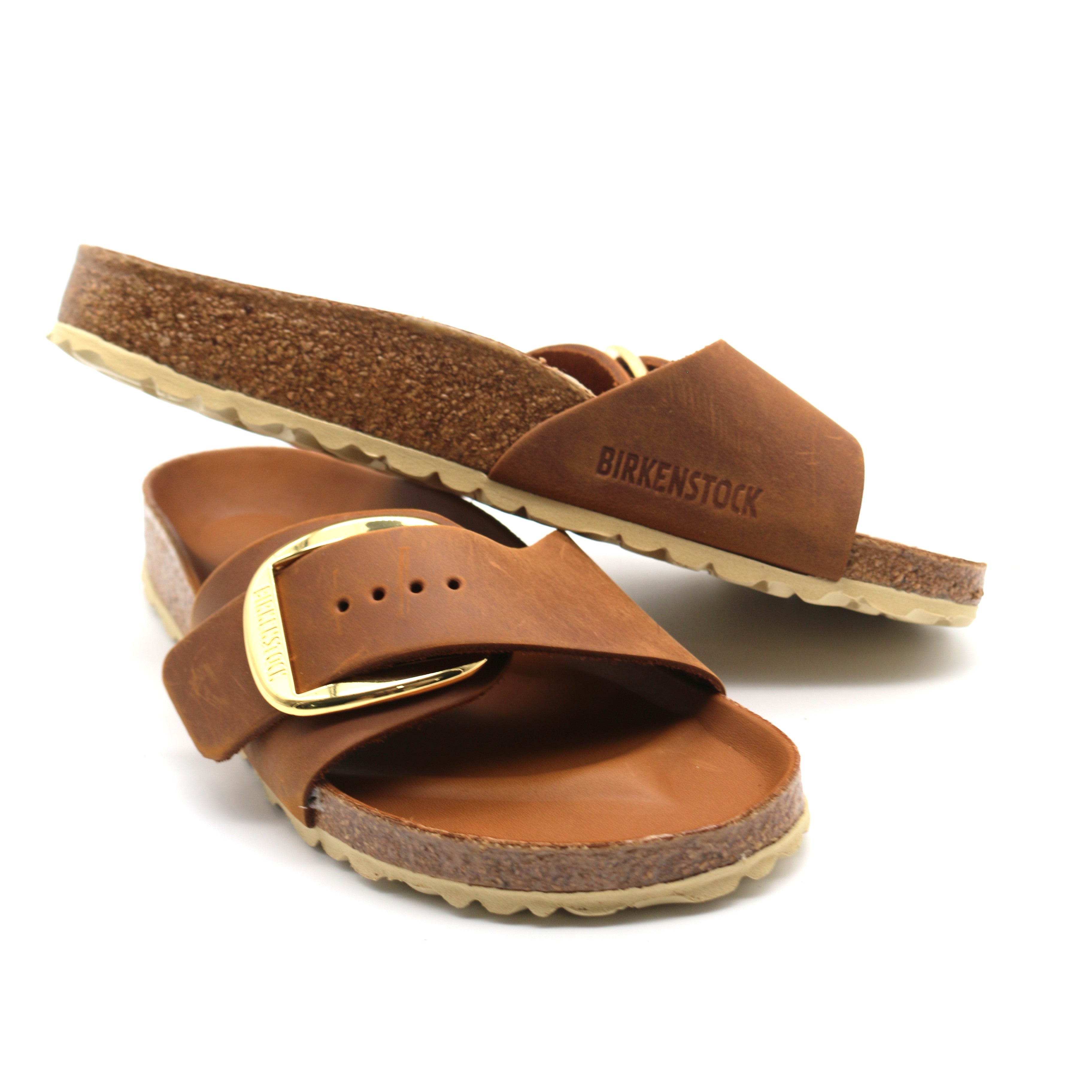 Birkenstock Madrid Big Buckle Oiled Leather Women's Sandals - Narrow Fit - BeachToBlvd