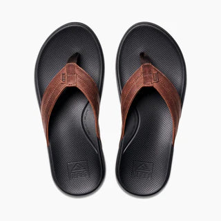 Reef Cushion Phantom 2.0 Leather Men's Sandals -Brown/Black