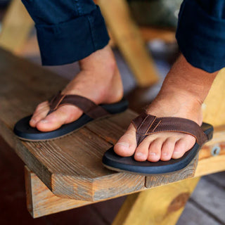 Reef Cushion Phantom 2.0 Leather Men's Sandals -Brown/Black