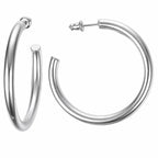 Sahira Clara Hoop 1.4 Inches Silver