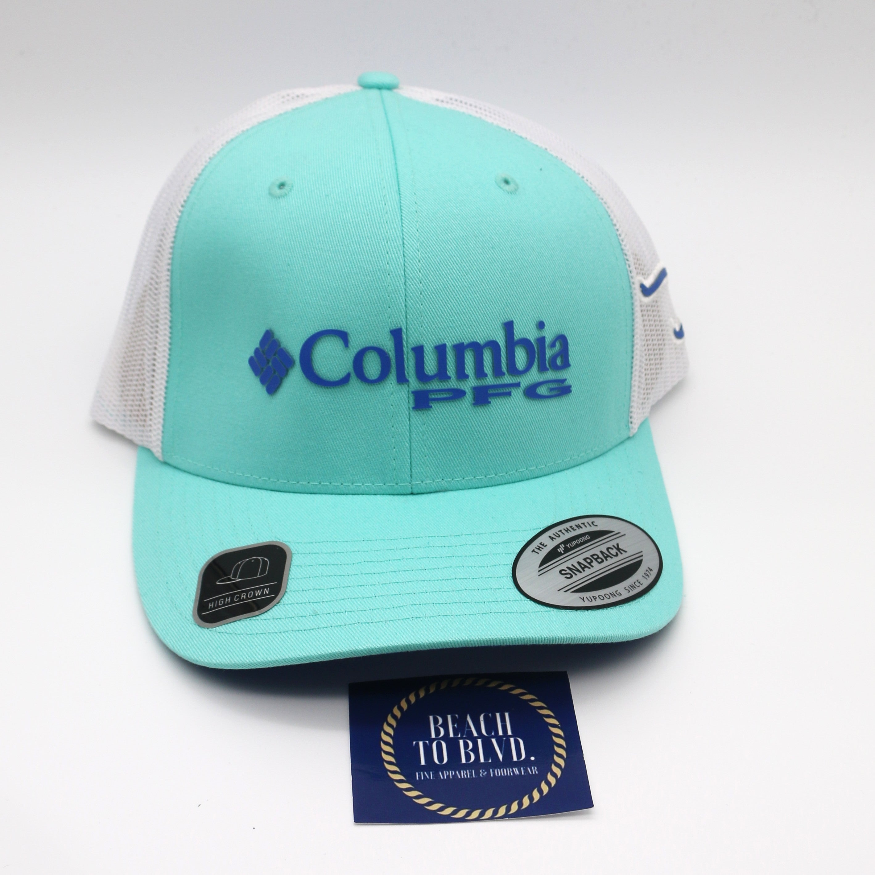 Columbia Sportswear PFG Mesh Snap Back Hat - High Crown - Gulf Stream - BeachToBlvd