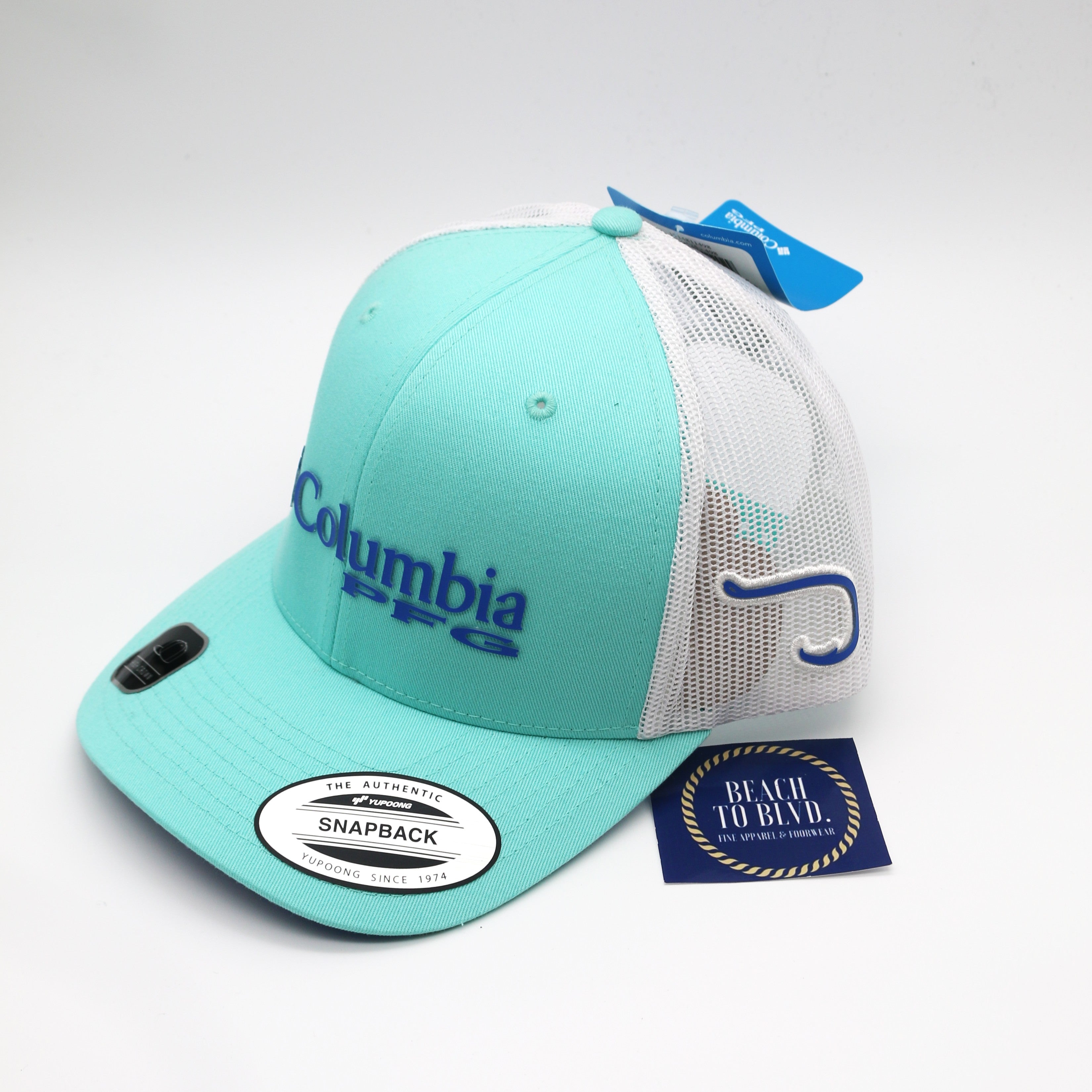 Columbia Sportswear PFG Mesh Snap Back Hat - High Crown - Gulf Stream - BeachToBlvd