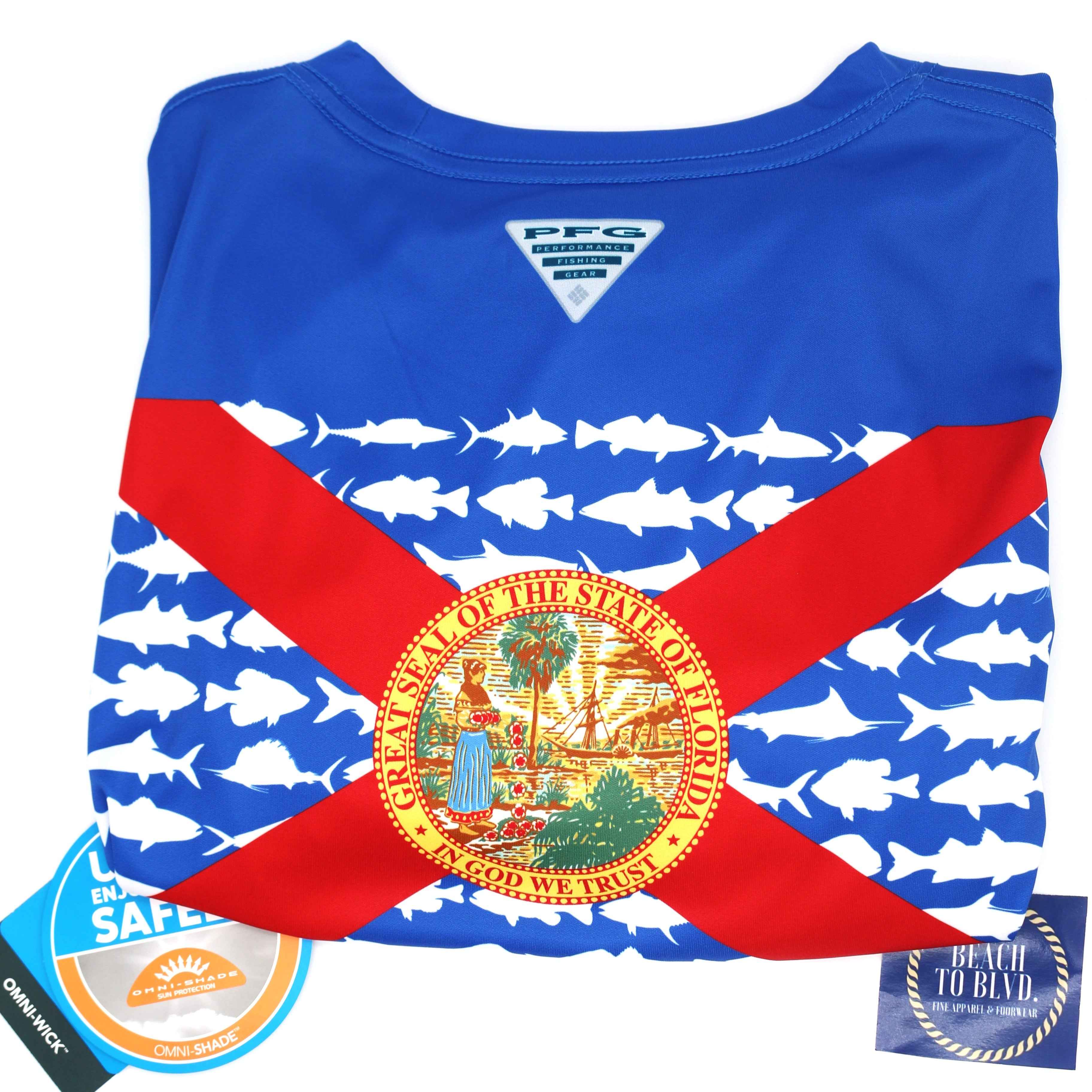 Columbia Sportswear Men's PFG Terminal Tackle Fish Flag Long Sleeve Fishing Shirt
