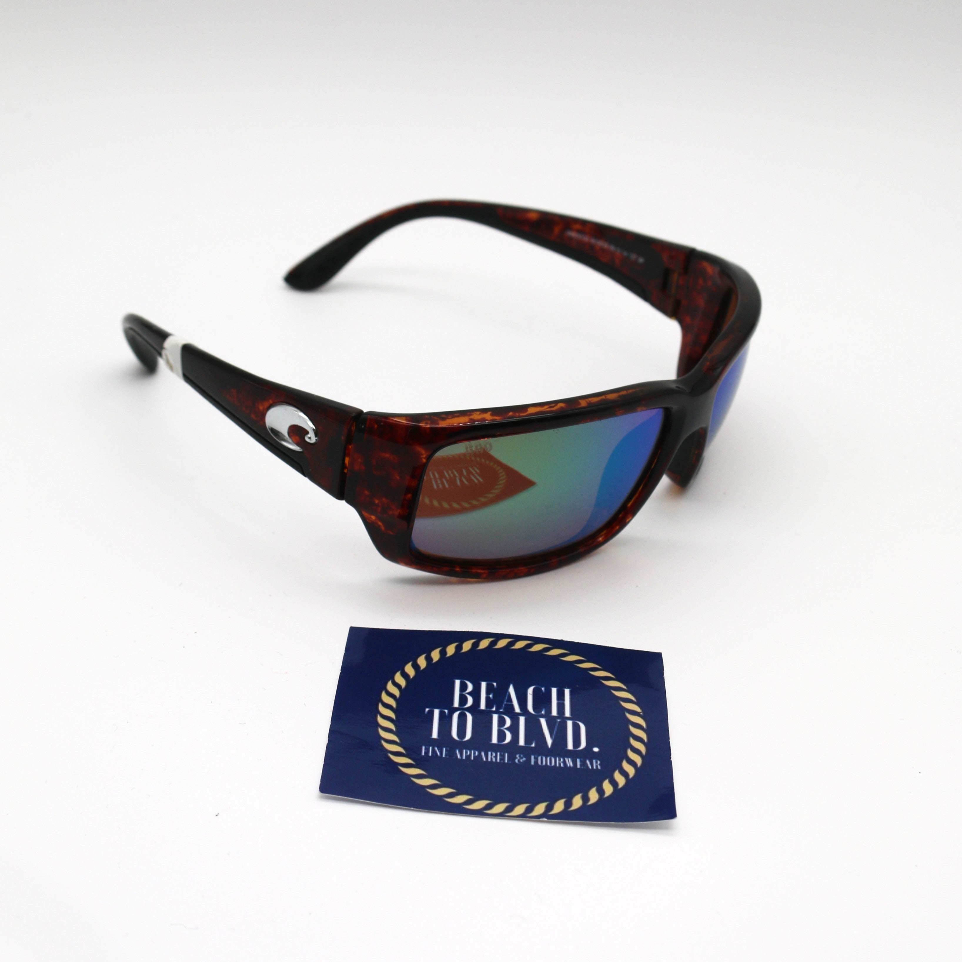 Costa Sunglasses Fantail - Tortoise Frame w/ Green Mirror Lens