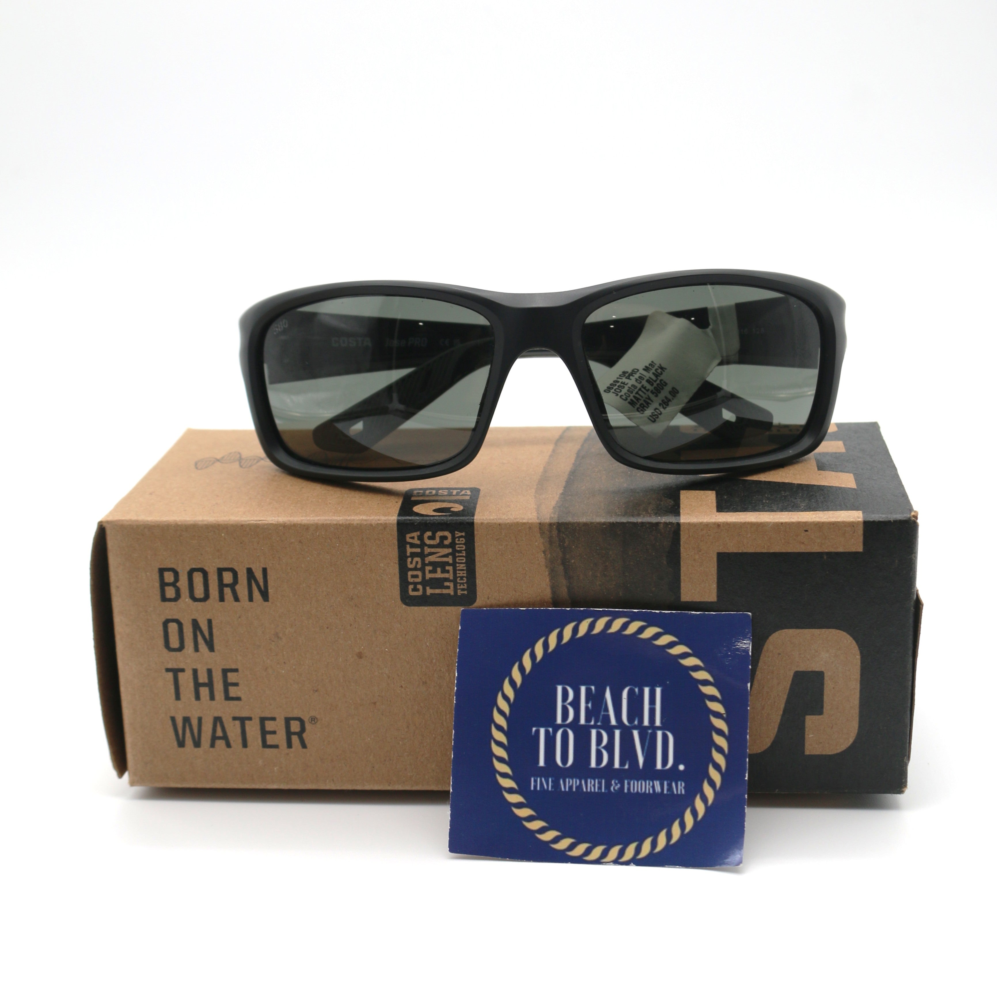 Costa Sunglasses Jose Pro - Matte Black Frame W/Gray Lens