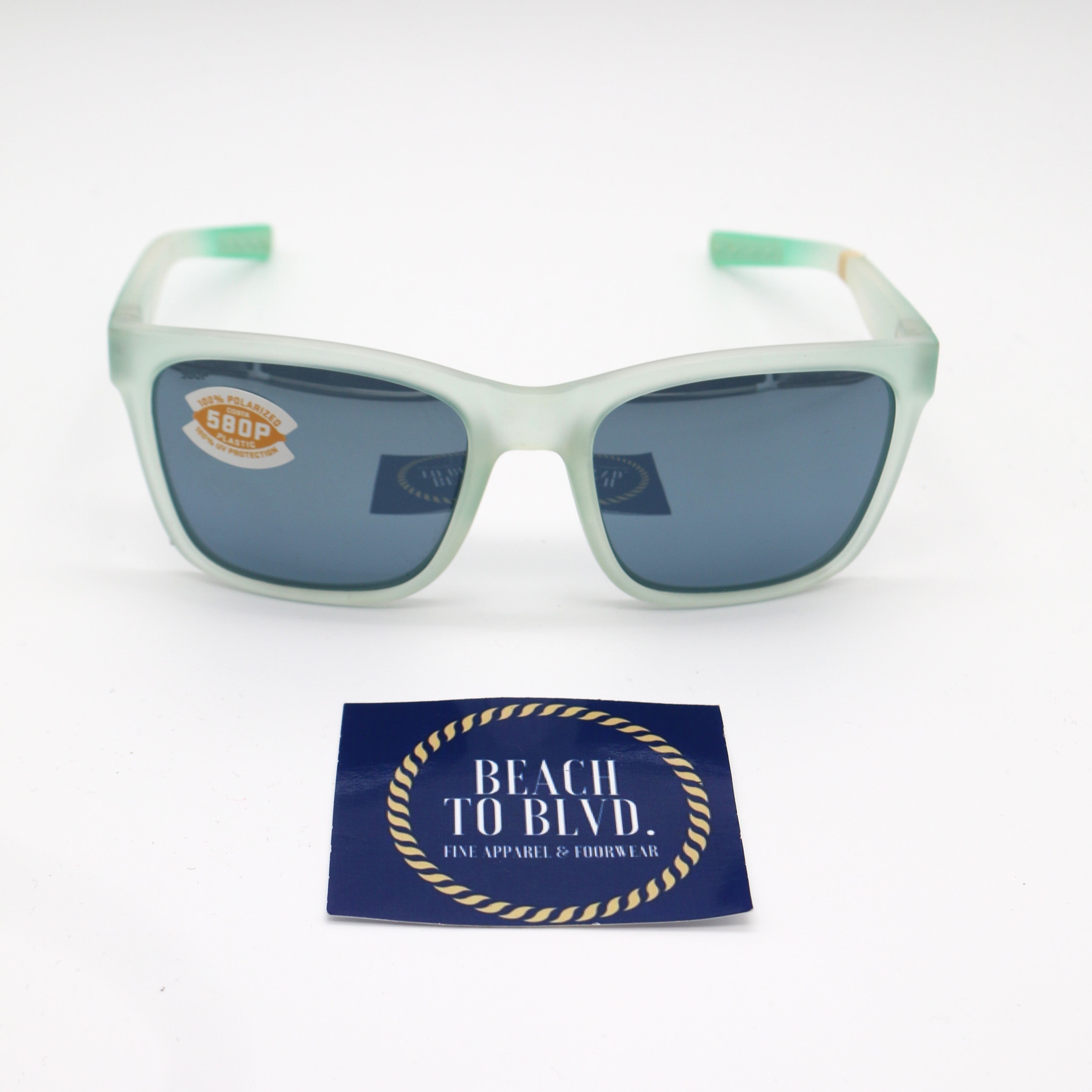 Costa Sunglasses Panga - Matte Seafoam Crystal Green Frame w/ Silver Mirror Lens - BeachToBlvd