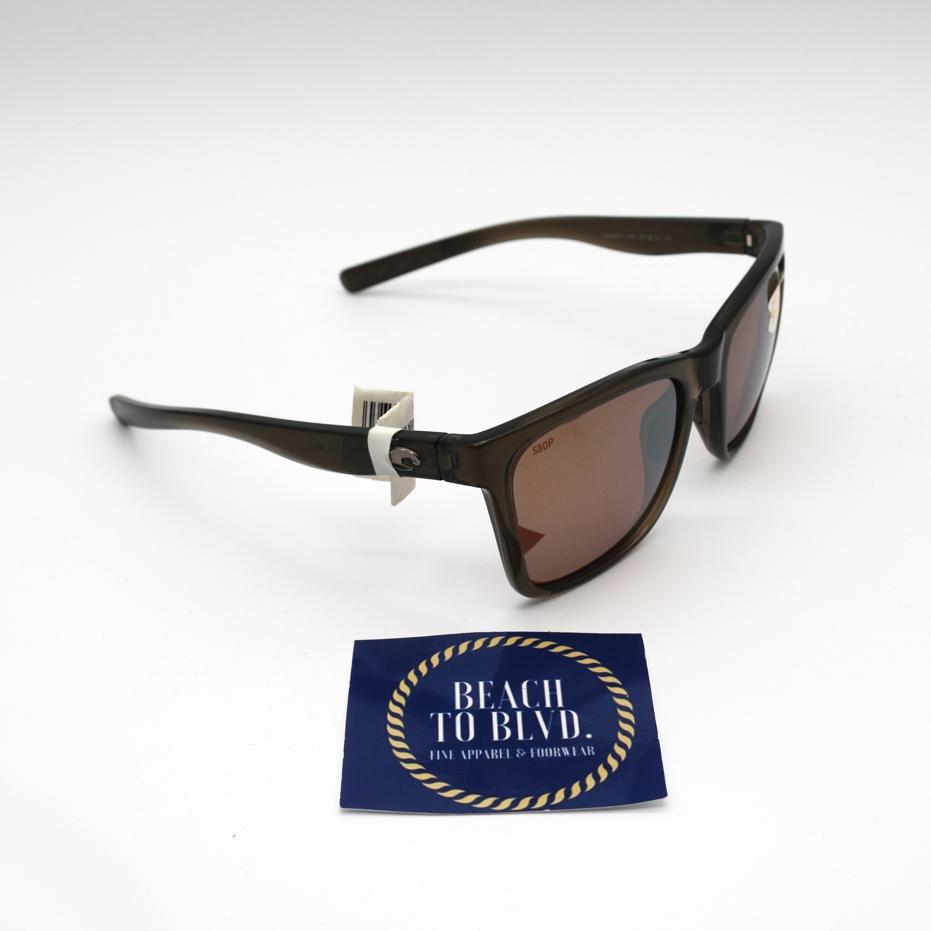 Costa Panga 06S9037 - Shiny Taupe Crystal/ Copper Silver Mirror Polarized Polycarbonate