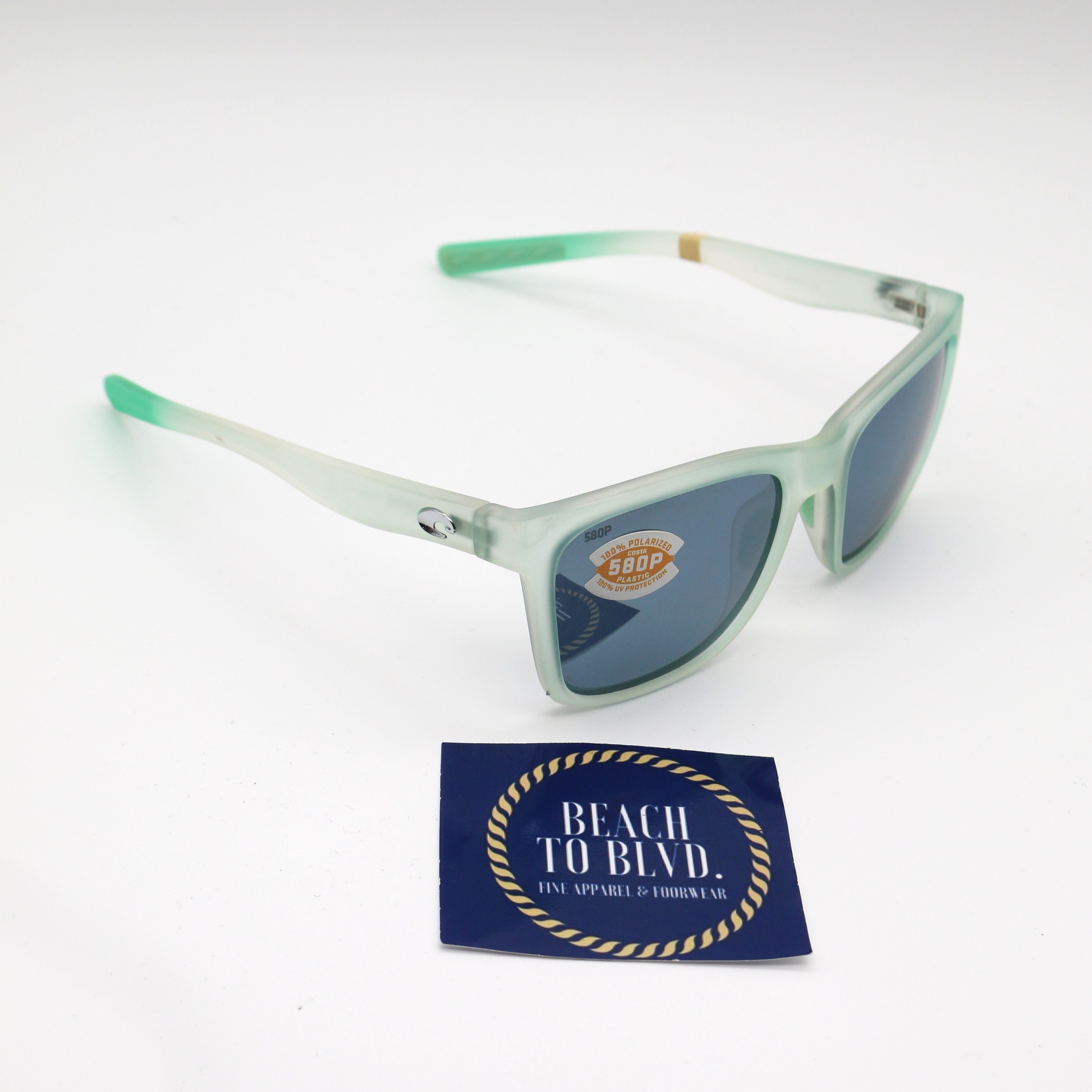 Costa Sunglasses Panga - Matte Seafoam Crystal Green Frame w/ Silver Mirror Lens - BeachToBlvd