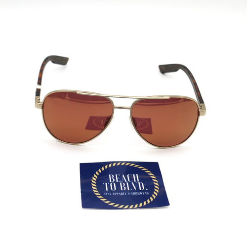 Costa PELI Sunglasses 6S4002- Brushed Gold/ Gold Mirror