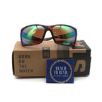 Costa Reefton Polarized Sunglasses - Retro Tortoise Frame w/ Green Mirror Glass Lens