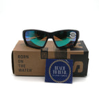 Costa Sunglasses Tuna Alley - Black Frame w\ Green Mirror Lens