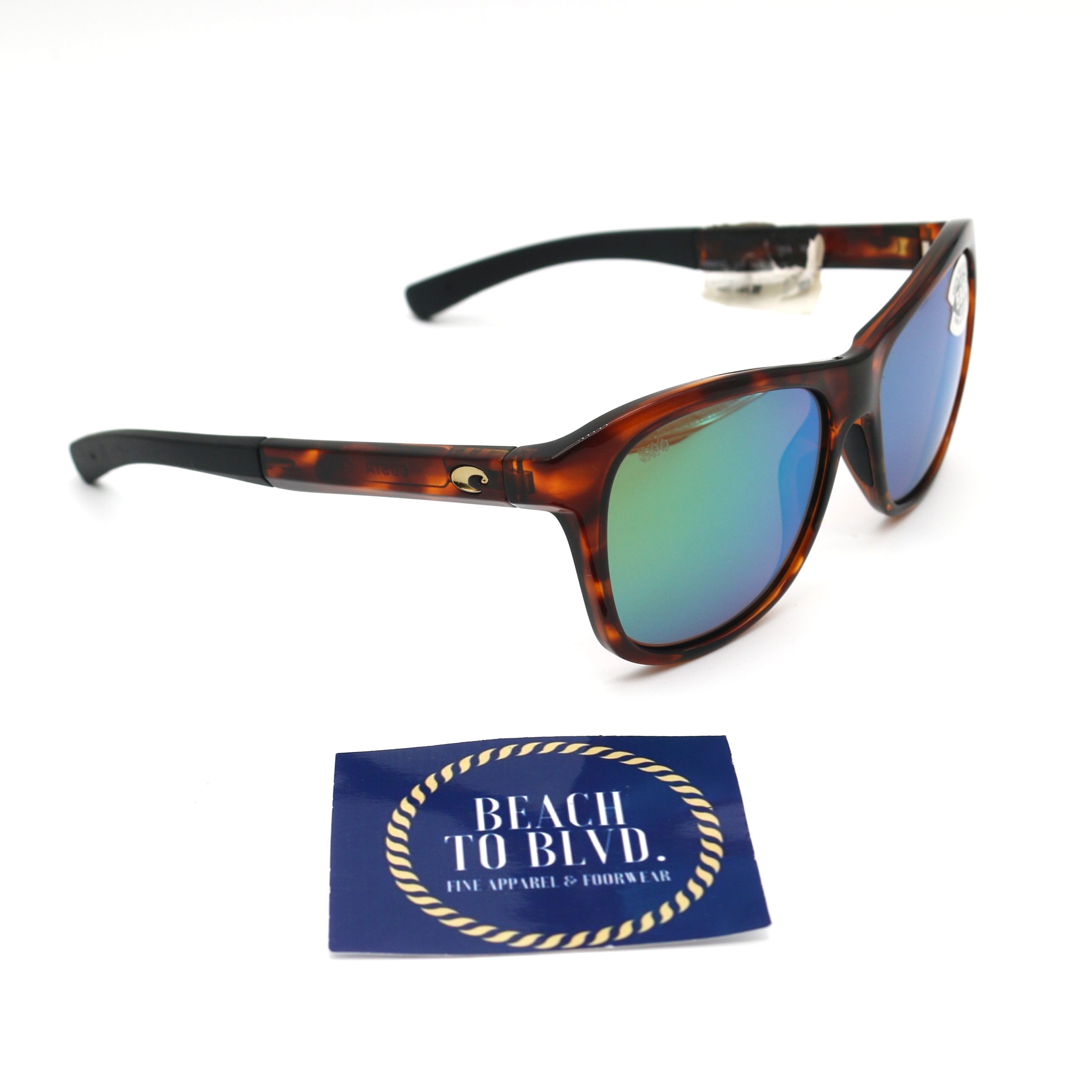 Costa Sunglasses Vela 06S9027- Shiny Tortoise/Green Mirror Polarized