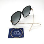 Gucci GG1267S Sunglasses Women's Black/Gold/Grey Gradient - BeachToBlvd
