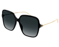 Gucci GG1267S Sunglasses Women's Black/Gold/Grey Gradient - BeachToBlvd