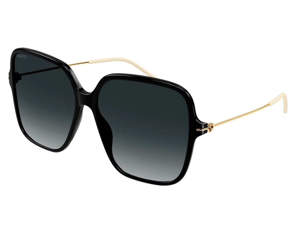 Gucci GG1267S Sunglasses Women's Black/Gold/Grey Gradient - BeachToBlvd