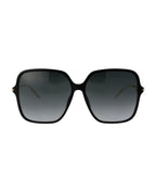 Gucci GG1267S Sunglasses Women's Black/Gold/Grey Gradient - BeachToBlvd