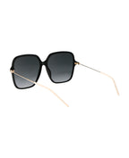 Gucci GG1267S Sunglasses Women's Black/Gold/Grey Gradient - BeachToBlvd