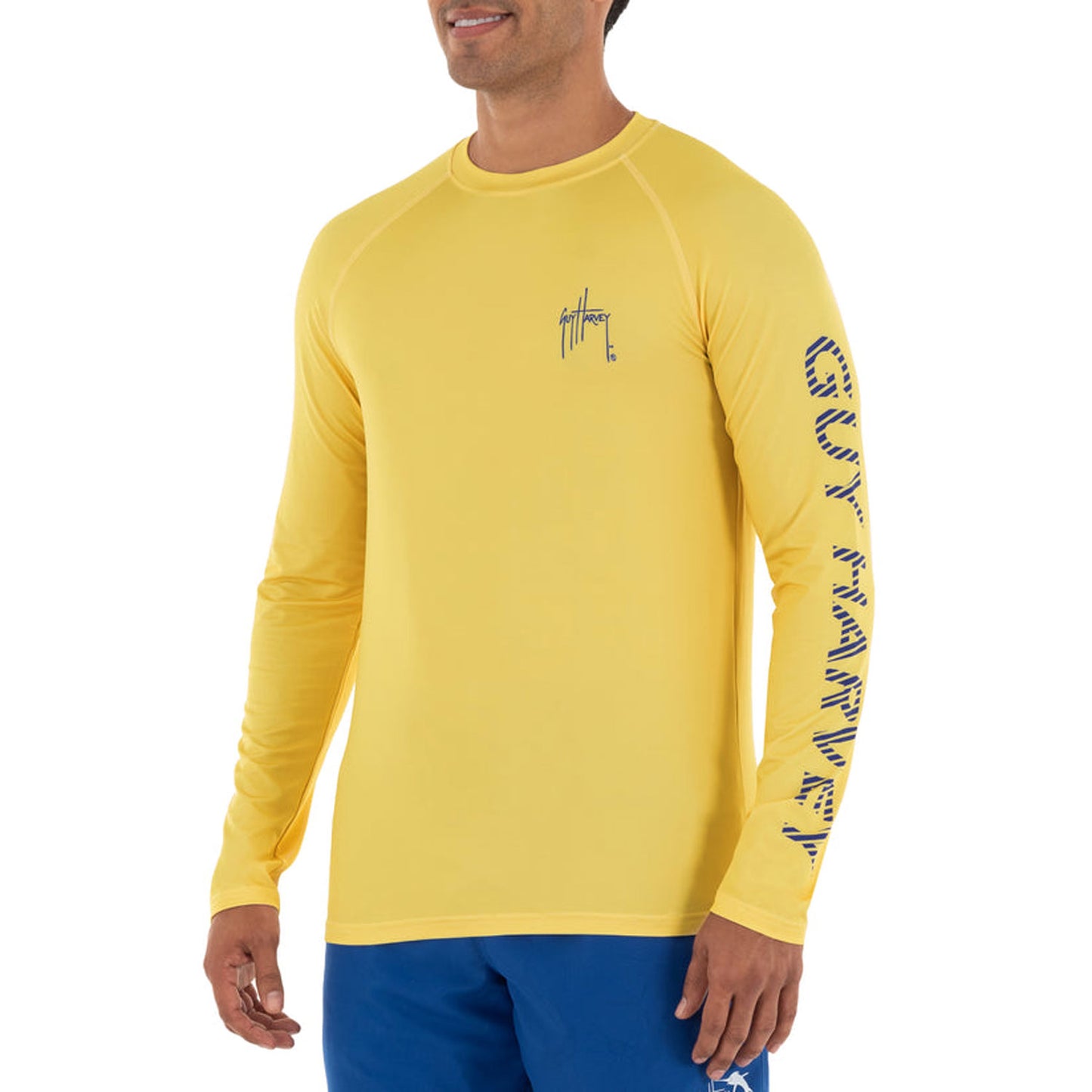 Guy Harvey Guy Harvey Performance Long Sleeve Aspen Gold 0Sy8888