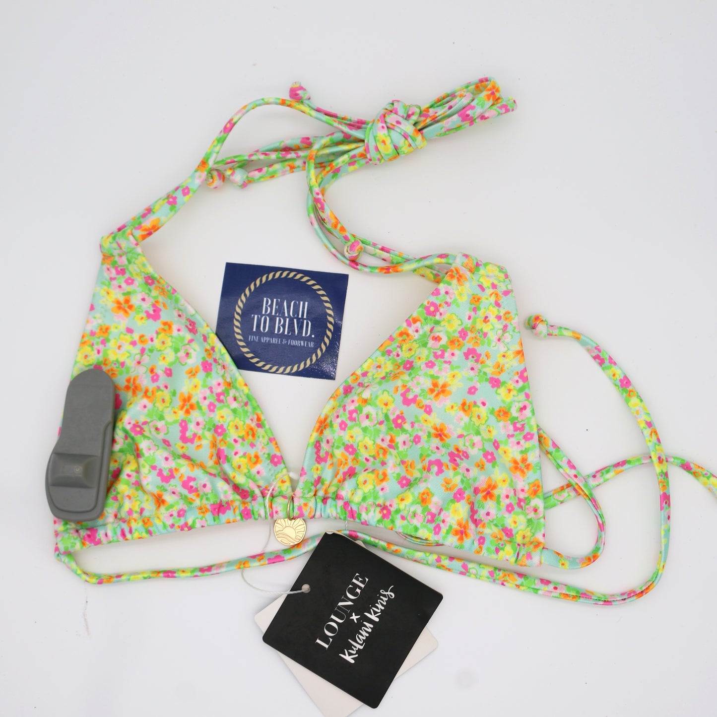 Kulani Kinis Halter Bralette Bikini Top - Wildflower