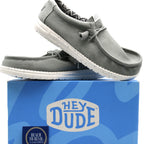 Heydude Wally Stretch Men's Shoes - Light Grey - BeachToBlvd