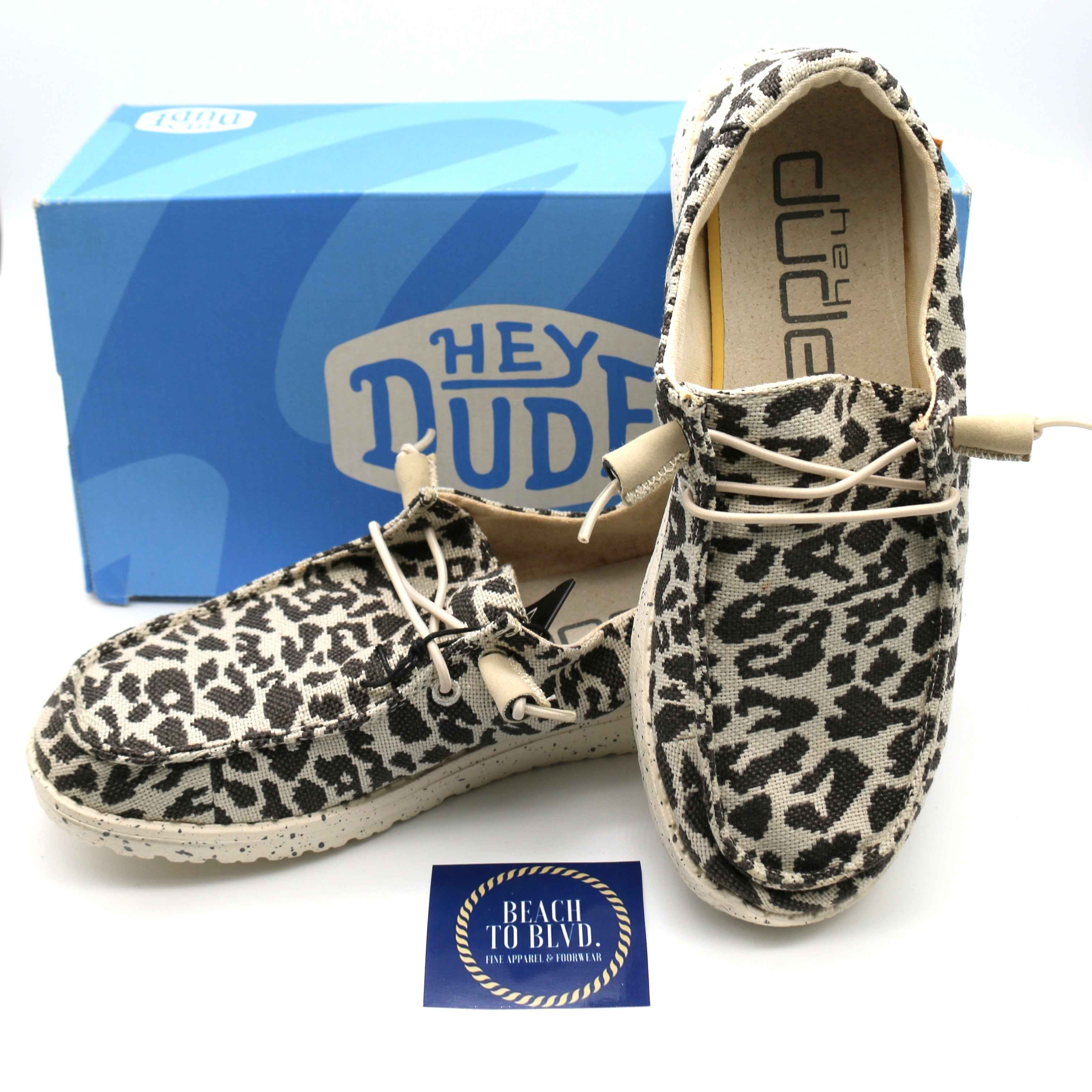 Heydude Wendy Woven Cheetah Grey Women's Shoes