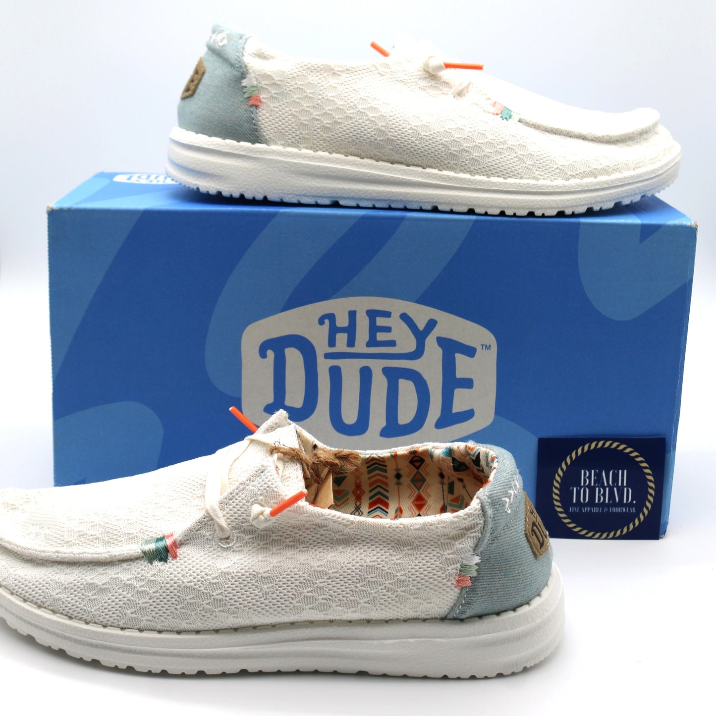Heydude Shoes Wendy Boho White Crochet