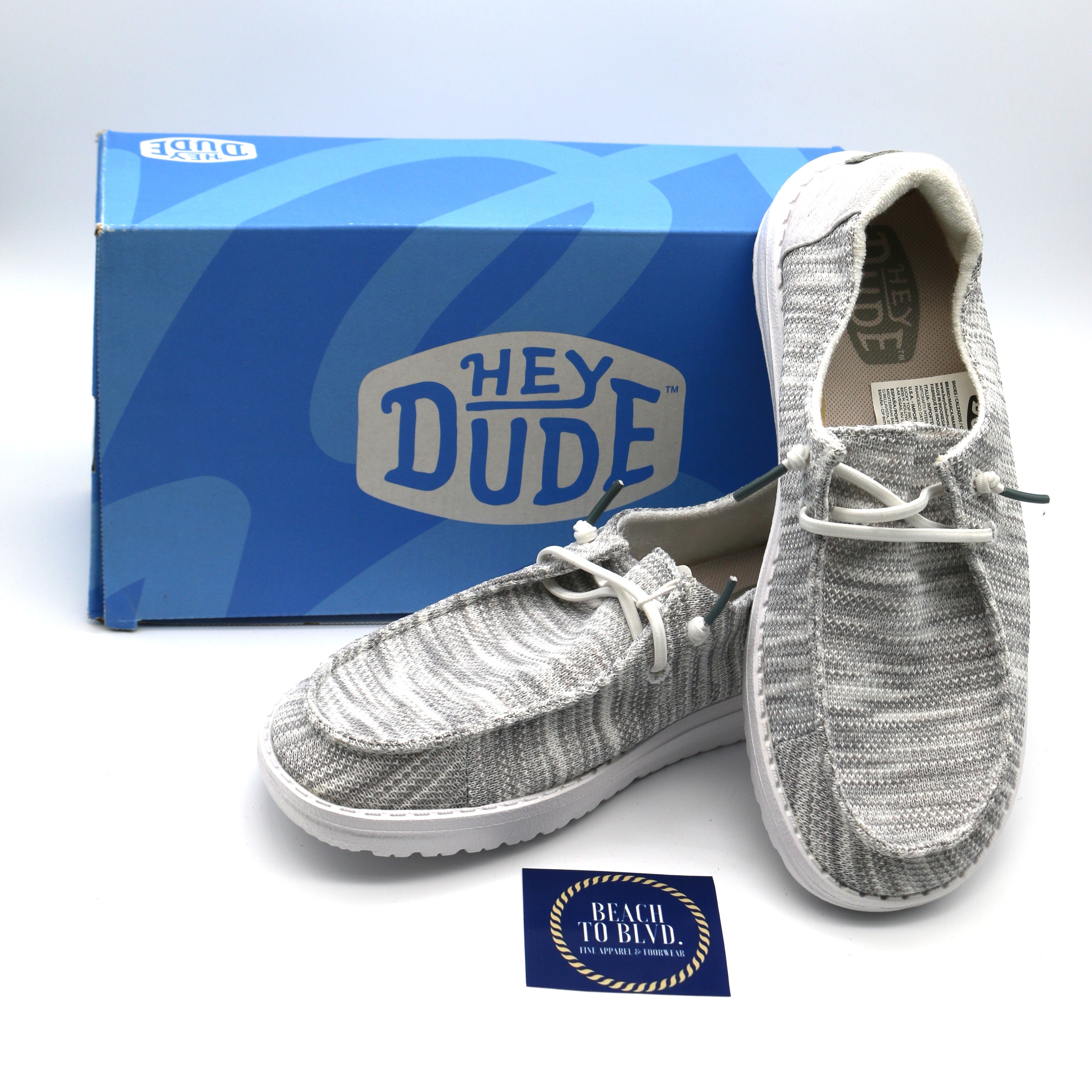 Heydude Wendy Sox Women's Shoes - Glacier Grey - BeachToBlvd