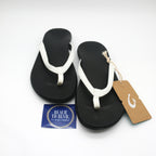 Olukai Ho'opio Women's Beach Sandals - White \ Onyx - BeachToBlvd