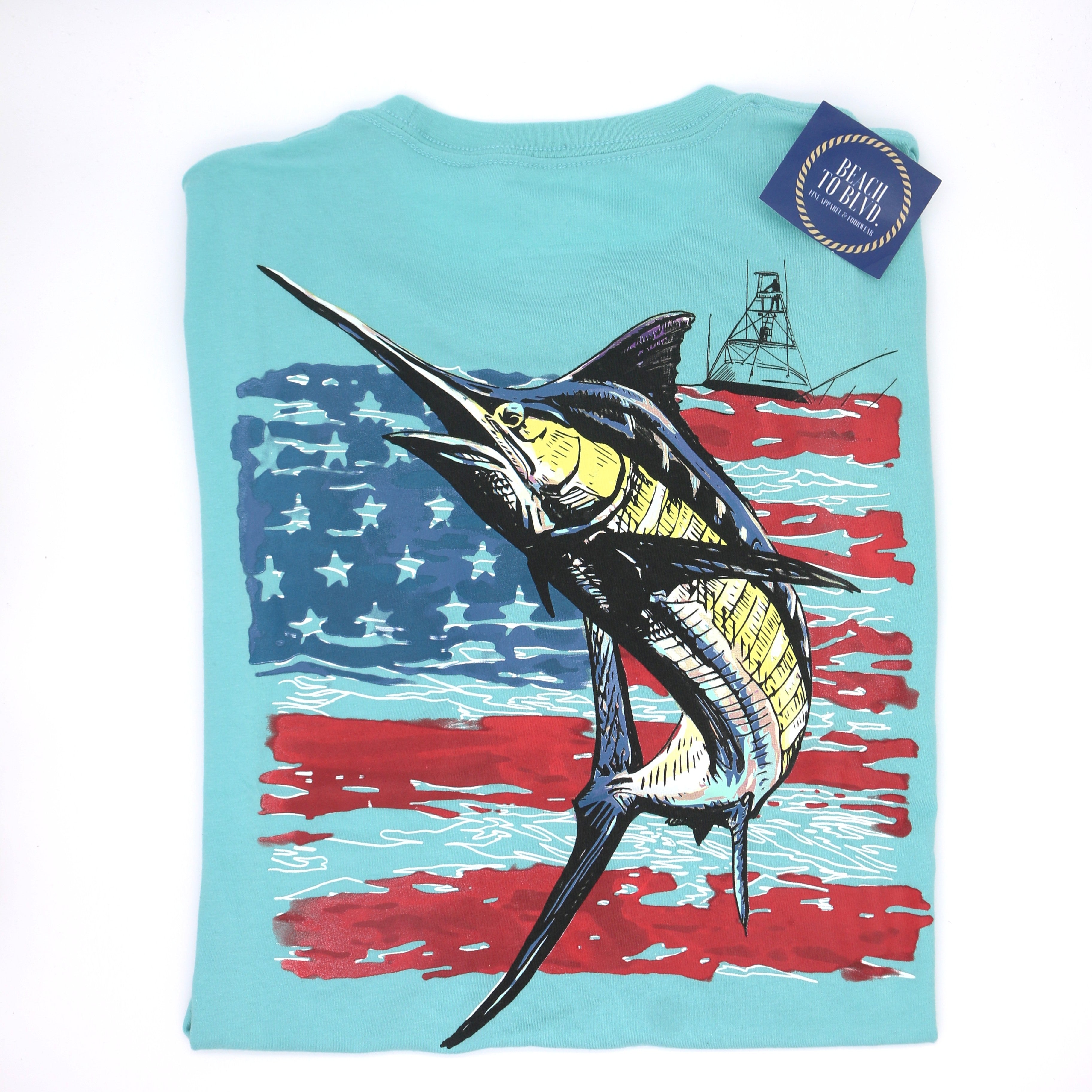 Huk KC The American Blues Tee - BeachToBlvd