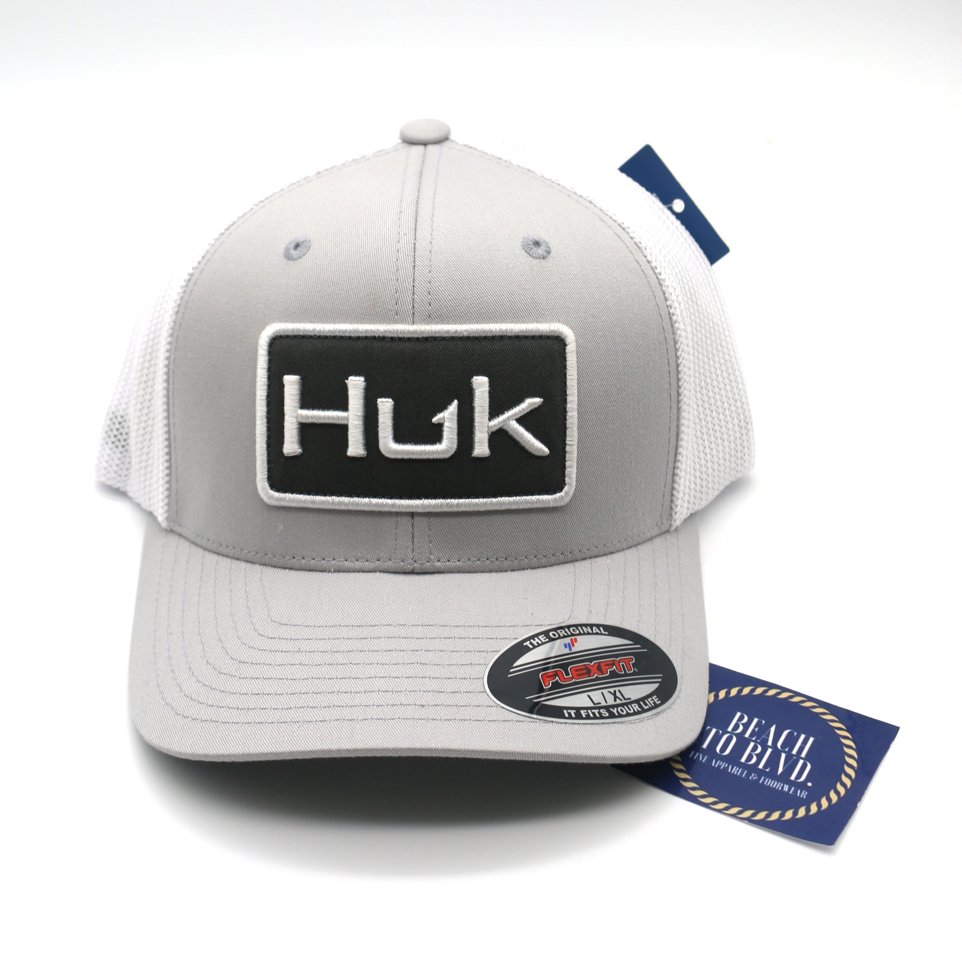 HUK Logo Stretchback Trucker Hat - BeachToBlvd