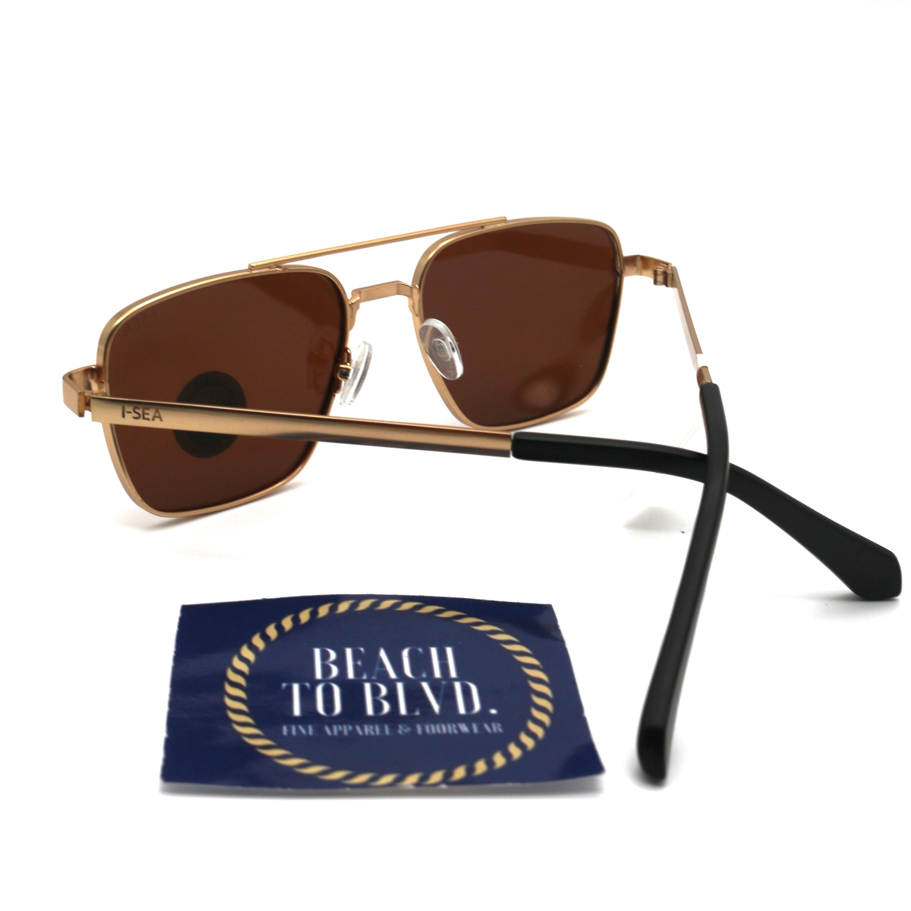 I-SEA Brooks Women's Polarized Sunglasses - Gold Frame/Brown Lens