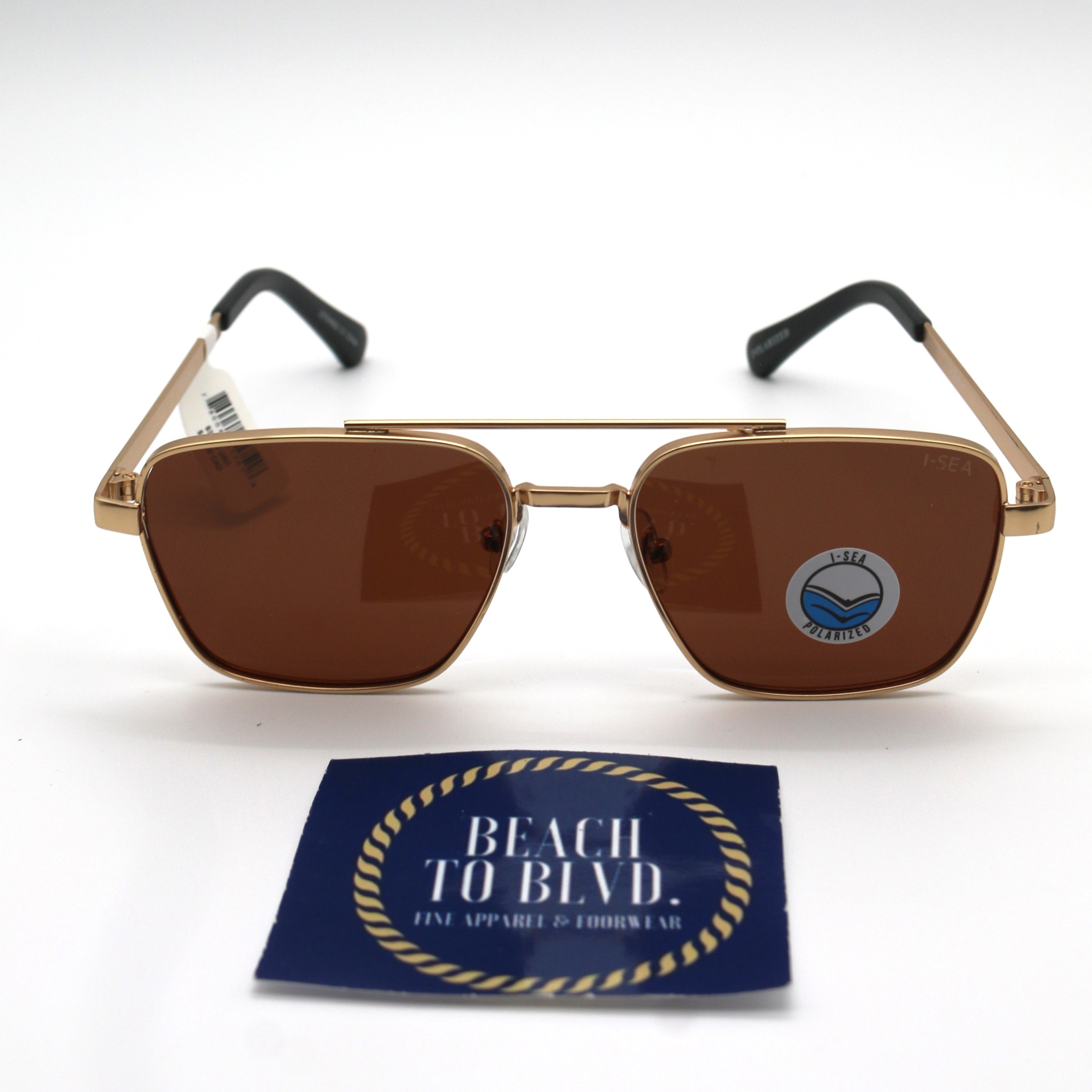 I-SEA Brooks Women's Polarized Sunglasses - Gold Frame/Brown Lens