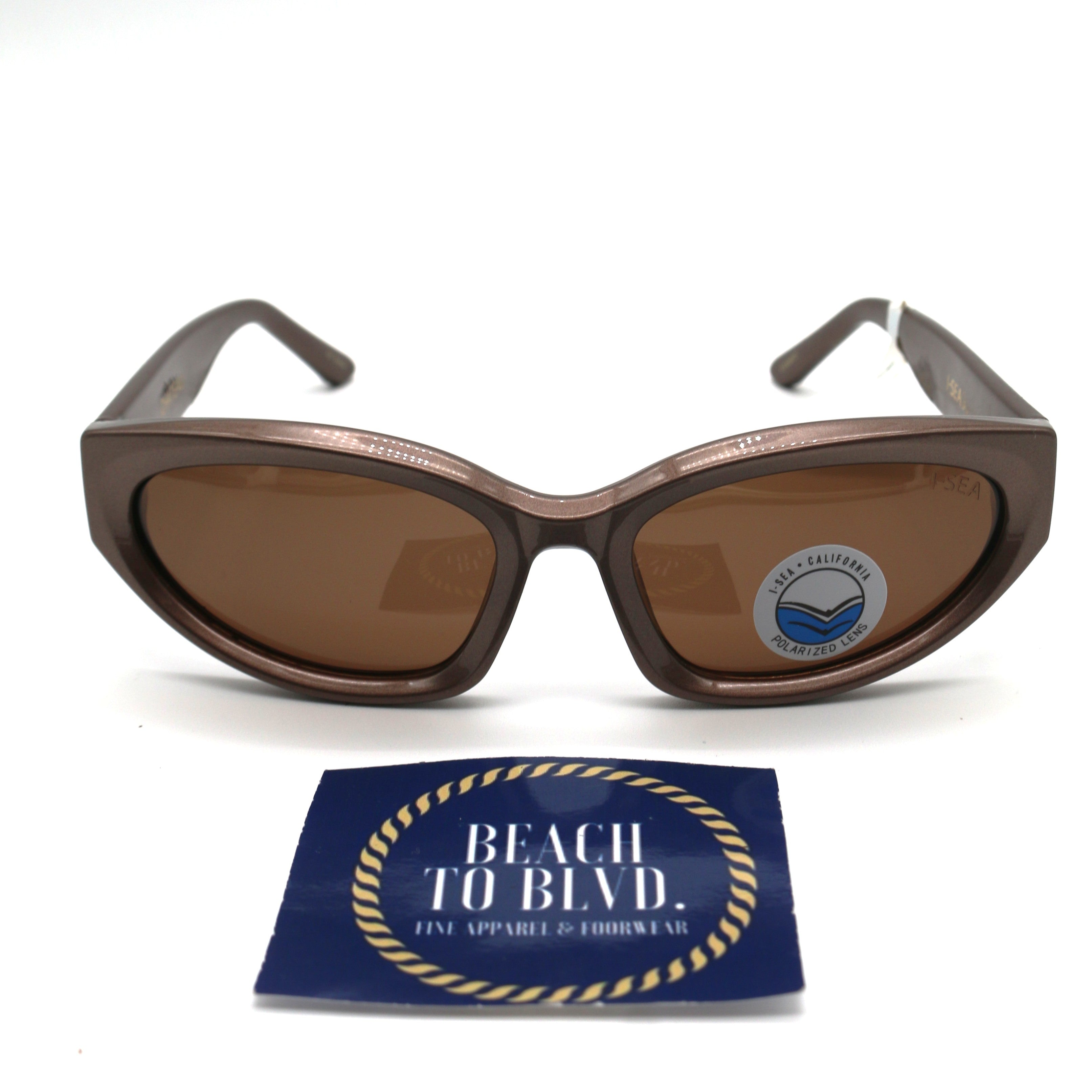 I-SEA Chateau Women's Polarized Sunglasses - Cocoa Frame/ Brown Lens