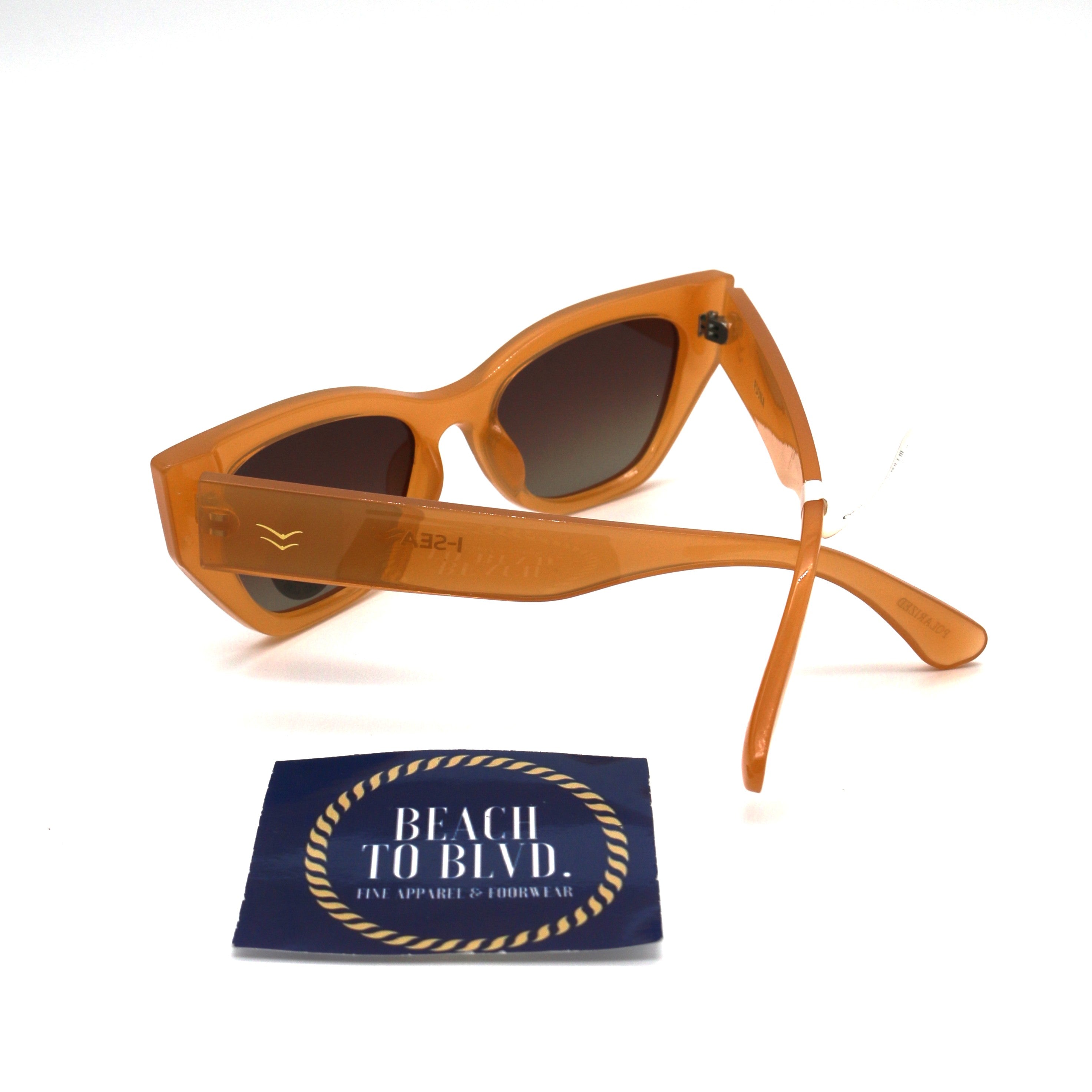 I-SEA Fiona Women's Polarized Sunglasses - Mango Frame/Brown Gradient Lens