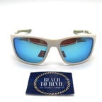 I-SEA Greyson 2.0 Men's Polarized Sunglasses - White Frame/Blue Lens