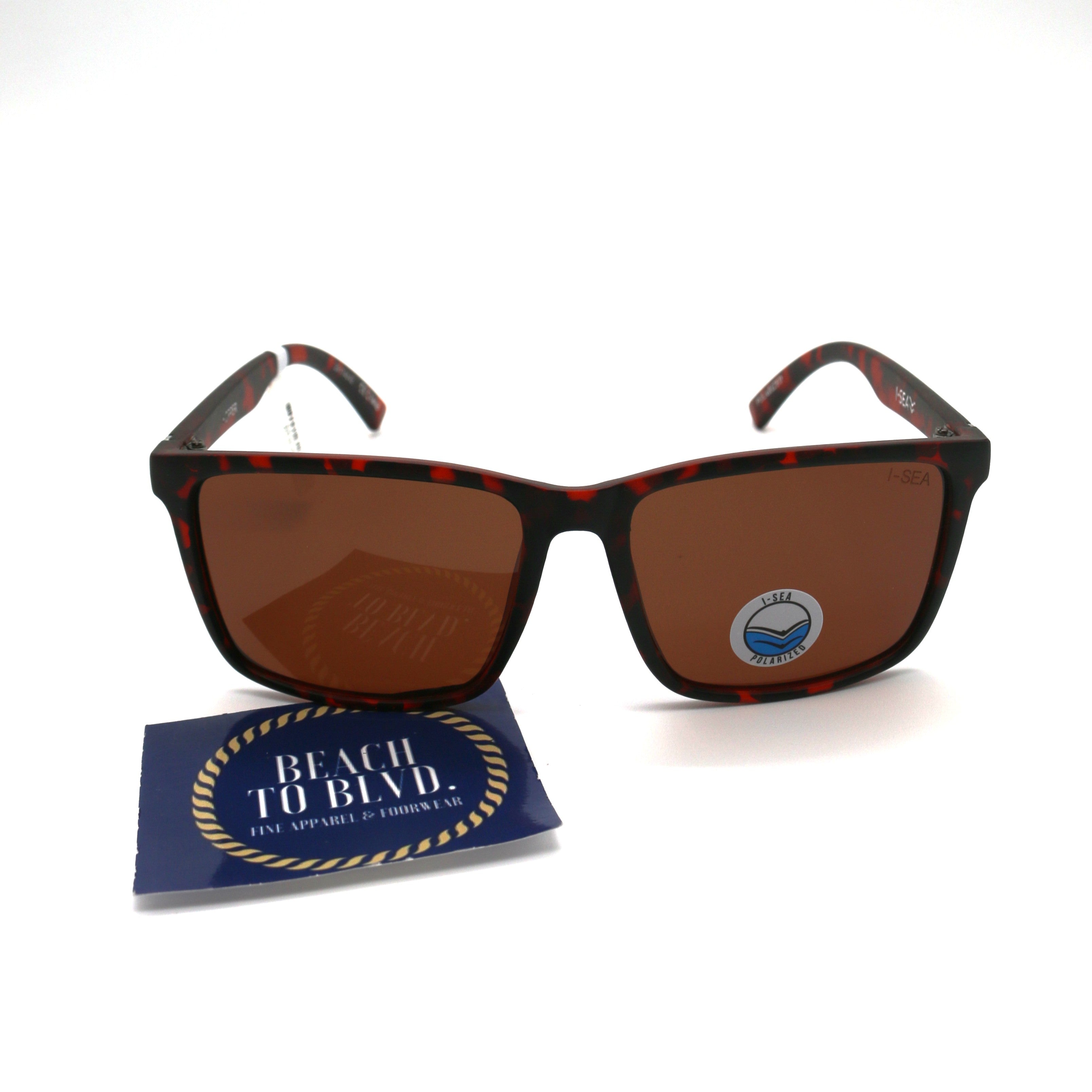 I-SEA Hopper Men's Polarized Sunglasses - Tortoise Frame/Brown Lens