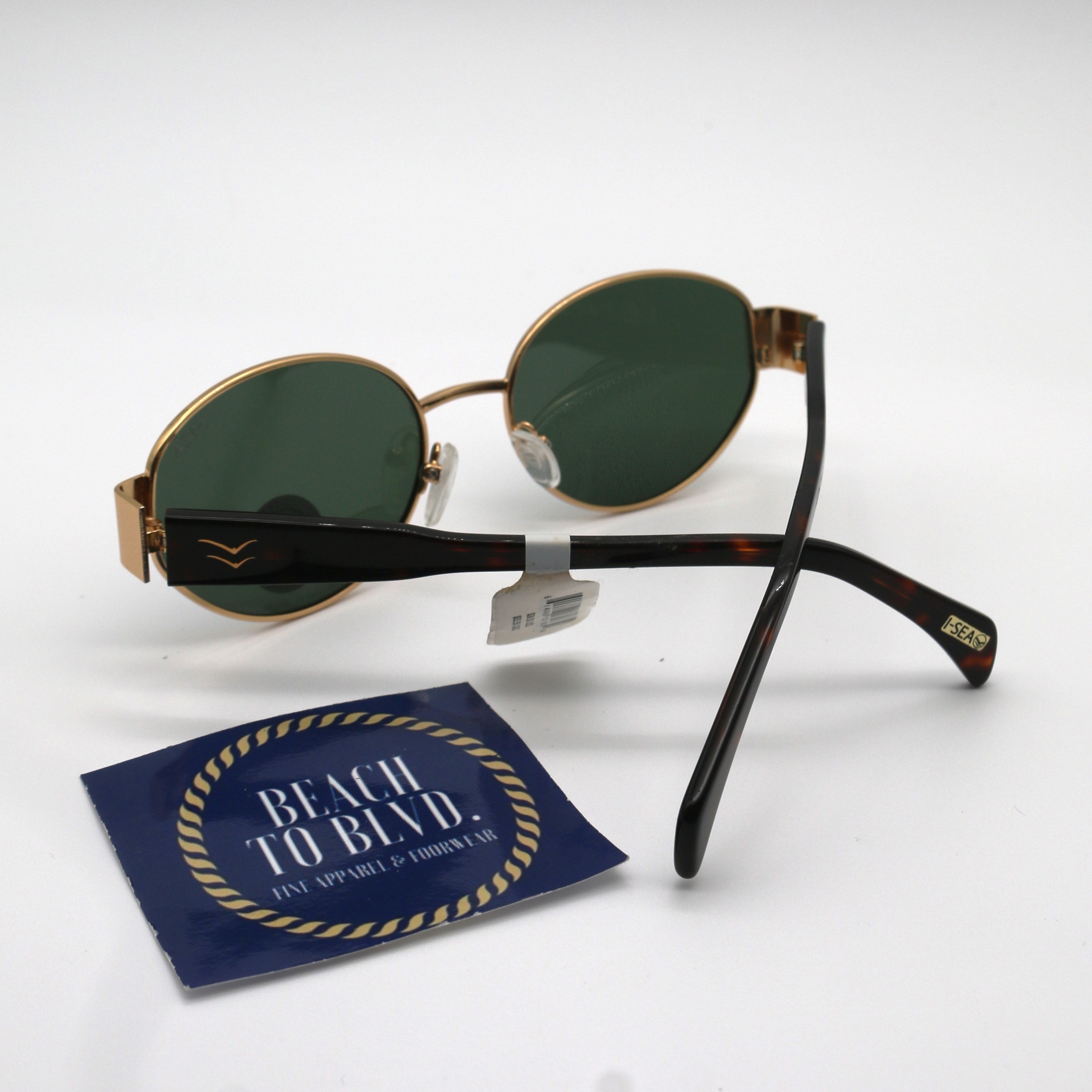 I-SEA Lennox Women's Polarized Sunglasses - Gold Frame/Green Lens
